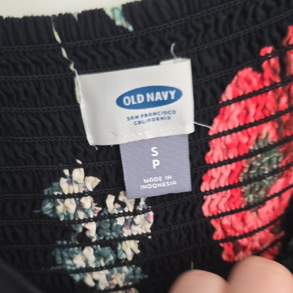 Old Navy Black Floral Dress - Picture 2 of 3